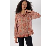 Schlupfbluse ANISTON SELECTED, Damen, Gr. 36, bunt (terra, mintgrün, rosa, beige, orange), Chiffon, Obermaterial: 100% Polyester, Paisley, bedruckt, gemustert, leicht durchscheinend, leicht transparen