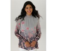 Schlupfbluse ANISTON SELECTED, Damen, Gr. 40, rosa (silbergrau, rose, anthrazit, pastellrosa, grau, sanftes weiß), Chiffon, Obermaterial: 100% Polyester. Futter: 95% Viskose, 5% Elasthan, bedruckt, ge