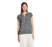 Schlupfbluse BETTY BARCLAY "Damen Schlupfbluse kurzarm", Damen, Gr. 38, bunt (dunkelblau, grün), Obermaterial: 100% Viskose., figurumspielend normal, Rundhals, Blusen (47741016-38) dunkelblau, grün