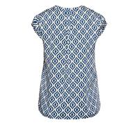 Schlupfbluse BETTY BARCLAY "Damen kurzarm", Damen, Gr. 42, blau, weiß, Obermaterial: 100% Viskose, figurumspielend normal, Rundhals, Blusen Schlupfbluse (14774344-42) blau, weiß