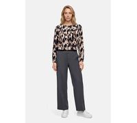 Schlupfbluse BETTY BARCLAY "Damen langarm", Damen, Gr. 36, beige, schwarz, Obermaterial: 100% Viskose, loose fit normal, Rundhals, Blusen Schlupfbluse (33745550-36) beige, schwarz