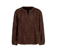 Schlupfbluse BETTY BARCLAY "Damen langarm", Damen, Gr. 44, braun (muskat), Obermaterial: 100% Baumwolle, figurumspielend normal, V-Ausschnitt, Blusen Schlupfbluse (14181838-44) muskat