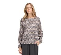 Schlupfbluse BETTY BARCLAY "Damen langarm", Damen, Gr. 48, beige (grau, beige), Obermaterial: 100% Viskose, loose fit normal, Rundhals, Blusen Schlupfbluse (15874832-48) grau, beige