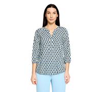 Schlupfbluse BETTY BARCLAY "Damen mit 3/4 Arm", Damen, Gr. 36, blau, grün, Obermaterial: 100% Viskose, figurumspielend normal, V-Ausschnitt, Blusen Schlupfbluse (93162943-36) blau, grün