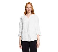Schlupfbluse BETTY BARCLAY "Damen mit 3/4 Arm", Damen, Gr. 38, rohweiß, Obermaterial: 100% Baumwolle, figurumspielend normal, V-Ausschnitt, Blusen Schlupfbluse (45456112-38) rohweiß