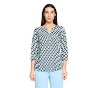 Schlupfbluse BETTY BARCLAY "Damen mit 3/4 Arm", Damen, Gr. 40, blau, grün, Obermaterial: 100% Viskose, figurumspielend normal, V-Ausschnitt, Blusen Schlupfbluse (93162943-40) blau, grün