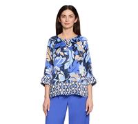 Schlupfbluse BETTY BARCLAY "Damen mit Blumenprint", Damen, Gr. 38, dunkelblau, blau, Obermaterial: 100% Viskose; Besatz: 100% Viskose, figurumspielend normal, V-Ausschnitt, Blusen Schlupfbluse (970331