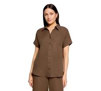 Schlupfbluse BETTY BARCLAY "Damen mit Kragen", Damen, Gr. 36, braun, Obermaterial: 100% Baumwolle, figurumspielend normal, Blusen Schlupfbluse (67242642-36) braun