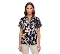 Schlupfbluse BETTY BARCLAY "Damen mit Kragen", Damen, Gr. 40, blau (dunkelblau, braun), Obermaterial: 100% Viskose. Besatz: 100% Viskose, figurumspielend normal, Blusen Schlupfbluse (31558616-40) dunk