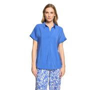 Schlupfbluse BETTY BARCLAY "Damen mit Kragen", Damen, Gr. 44, blau (adria blau), Obermaterial: 83% Modal, 17% Polyester, figurumspielend normal, Blusen Schlupfbluse (14961464-44) adria blau