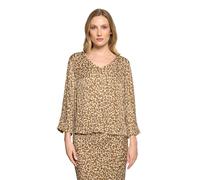 Schlupfbluse BETTY BARCLAY "Damen mit Leoprint", Damen, Gr. 36, beige, khaki, Obermaterial: 100% Viskose, figurumspielend normal, V-Ausschnitt, Blusen Schlupfbluse (33555304-36) beige, khaki