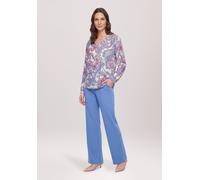 Schlupfbluse BETTY BARCLAY "Damen mit Print", Damen, Gr. 42, beige, blau, Obermaterial: 100% Viskose, figurumspielend normal, V-Ausschnitt, Blusen Schlupfbluse (55358833-42) beige, blau