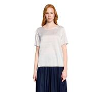 Schlupfbluse BETTY BARCLAY "Damen mit Rundhalsausschnitt", Damen, Gr. 42, weiß (rohweiß), Obermaterial: 97% Polyester, 3% Elasthan, figurumspielend normal, Rundhals, Blusen Schlupfbluse (49829763-42) 