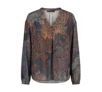 Schlupfbluse BETTY BARCLAY "Damen mit Stehkragen", Damen, Gr. 46, blau, rot, Obermaterial: 100% Viskose, figurumspielend normal, V-Ausschnitt, Blusen Schlupfbluse (83922222-46) blau, rot