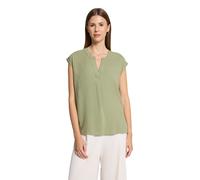 Schlupfbluse unifarben Oil Green Damen