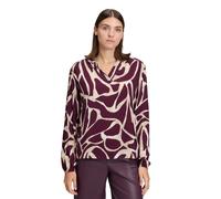 Schlupfbluse BETTY & CO "Damen mit Print", Damen, Gr. 36, rot (dunkelrot, nature), Obermaterial: 100% Viskose., figurumspielend normal, Rundhals, Blusen Schlupfbluse (30013126-36) dunkelrot, nature