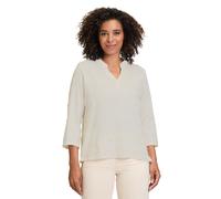 Schlupfbluse CARTOON "Cartoon Casual-Bluse mit Lurexfaden", Damen, Gr. 38, orange (weiß, orange), Obermaterial: 100% Baumwolle., casual, straight fit normal, U-Boot-Ausschnitt, Blusen (17366655-38) we