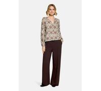 Schlupfbluse CARTOON "Damen mit Muster", Damen, Gr. 34, nature, braun, Obermaterial: 100% Viskose, figurumspielend normal, V-Ausschnitt, Blusen Schlupfbluse (96440605-34) nature, braun