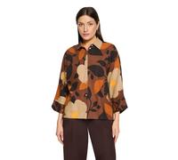 Schlupfbluse CARTOON "Damen mit Muster", Damen, Gr. 44, camel, braun, Obermaterial: 55% Leinen, 45% Viskose, oversize normal, Blusen Schlupfbluse (31547914-44) camel, braun