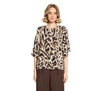 Schlupfbluse CARTOON "Damen mit Muster", Damen, Gr. 46, nature, khaki, Obermaterial: 100% Viskose, lässig geschnitten normal, Rundhals, Blusen Schlupfbluse (96414512-46) nature, khaki