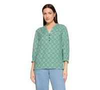 Schlupfbluse CARTOON "Damen mit Raffung", Damen, Gr. 44, grün, blau, Obermaterial: 100% Viskose, lässig geschnitten normal, V-Ausschnitt, Blusen Schlupfbluse (47414967-44) grün, blau