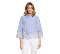 Schlupfbluse CARTOON "Damen mit Stickerei", Damen, Gr. 36, hellblau, Obermaterial: 55% Baumwolle, 45% Lyocell, loose fit normal, Blusen Schlupfbluse (65781959-36) hellblau