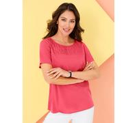 Schlupfbluse CLASSIC BASICS, Damen, Gr. 40, pink, 100% Polyester, unifarben, Rundhals, Blusen Schlupfbluse (57087807-40) pink