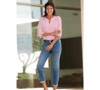 Schlupfbluse CLASSIC BASICS, Damen, Gr. 42, rosa (rosé), 100% Polyester, unifarben, Rundhals, Blusen Schlupfbluse (72947129-42) rosé