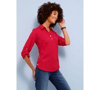 Schlupfbluse CLASSIC BASICS, Damen, Gr. 44, rot, 100% Polyester, unifarben, Blusen Schlupfbluse (43608957-44) rot