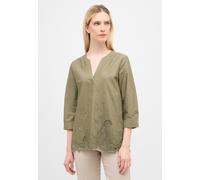 Schlupfbluse ETERNA "LOOSE FIT", Damen, Gr. 44, grün (olive), 100% Baumwolle, Blusen Schlupfbluse (81705617-44) olive