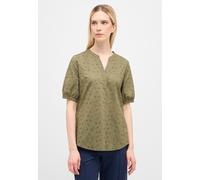 Schlupfbluse ETERNA "REGULAR FIT", Damen, Gr. 40, grün (olive), 100% Baumwolle, Blusen Schlupfbluse (23090123-40) olive