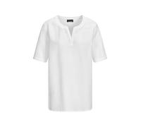 Schlupfbluse GOLDNER "Blusenshirt mit feiner Streifenstruktur", Damen, Gr. 48, weiß, Obermaterial: 100% Polyester PES., gerade, V-Ausschnitt, Blusen Schlupfbluse, figurschmeichelende Schnittführung (6