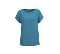 Schlupfbluse GOLDNER "Elegante Viskosebluse mit Glitzer", Damen, Gr. 42, blau, Obermaterial: 100% Viskose CV., festlich, figurumspielend, U-Boot-Ausschnitt, normales Bündchen, Blusen Schlupfbluse, Dek