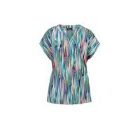 Schlupfbluse GOLDNER "Kurzgröße Bluse mit Tunika Ausschnitt", Damen, Gr. 19, bunt (bunt, gemustert), Obermaterial: 100% Viskose CV., Sonstiges, Blusen Schlupfbluse, Tunika-Ausschnitt (10172641-19) bun