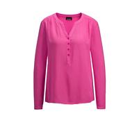 Schlupfbluse GOLDNER "Kurzgröße Elegante Viskosebluse mit V-Ausschnitt", Damen, Gr. 24, rosa (pink), Obermaterial: 100% Viskose CV., Modisch, gerade, V-Ausschnitt, Tubular, Blusen Schlupfbluse, Knopfl
