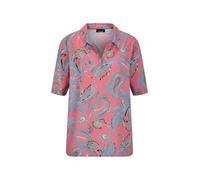 Schlupfbluse GOLDNER "Kurzgröße Schlupfbluse mit Paisley-Muster", Damen, Gr. 22, rot (koralle, gemustert), Obermaterial: 100% Viskose CV., Blusen Schlupfbluse, figurschmeichelnder Schnitt (27479160-22