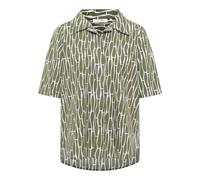 Schlupfbluse in olive bedruckt 34