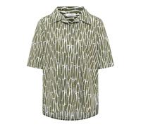Schlupfbluse in olive bedruckt 36