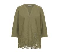 Schlupfbluse ETERNA "LOOSE FIT", Damen, Gr. 36, grün (olive), 100% Baumwolle, Blusen Schlupfbluse (81705617-36) olive