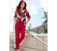 Schlupfbluse INSPIRATIONEN, Damen, Gr. 48, rot (rot, schwarz, bedruckt), 100% Viskose, bedruckt, gemustert, mehrfarbig, Blusen Schlupfbluse (61761347-48) rot, schwarz, bedruckt
