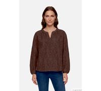 Schlupfbluse BETTY BARCLAY "Damen langarm", Damen, Gr. 36, braun (muskat), Obermaterial: 100% Baumwolle, figurumspielend normal, V-Ausschnitt, Blusen Schlupfbluse (14181838-36) muskat