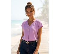 Schlupfbluse LASCANA Gr. 36, lila (flieder) Damen Blusen (99664344-36) flieder