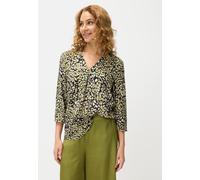 Schlupfbluse LASCANA, Damen, Gr. 36, navy leo, Web, Obermaterial: 100% Viskose, animal-print, modisch, hüftlang, V-Ausschnitt, 3/4-Ärmel mit Riegel gerader Abschluss, Blusen, mit 3/4-Ärmeln, elegante
