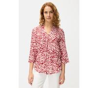 Schlupfbluse LASCANA, Damen, Gr. 46, rot (bordeaux leo), Web, Obermaterial: 100% Viskose, animal-print, figurumspielend hüftlang, tiefer V-Ausschnitt, mit Riegel gerader Abschluss, Blusen, mit 3/4-Ärm