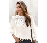 Schlupfbluse LASCANA Gr. 44, beige (creme) Damen Blusen (62692533-44) creme