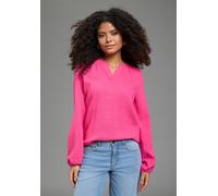 Schlupfbluse LAURA SCOTT, Damen, Gr. 44, pink, Web, Obermaterial: 100% Baumwolle, unifarben, Blusen Schlupfbluse, feminin geschnitten, aus Baumwolle, unifarben (41513152-44) pink