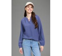 Schlupfbluse LAURA SCOTT, Damen, Gr. 46, blau, Web, Obermaterial: 100% Baumwolle, Blusen Schlupfbluse, feminin geschnitten, aus Baumwolle, unifarben (46061542-46) blau