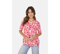 Schlupfbluse LIEBLINGSSTÜCK, Damen, Gr. 36, rosa (rosa gemustert), Obermaterial: 100% Viskose, bedruckt, geblümt, gemustert, mehrfarbig, figurumspielend Po-bedeckend, Rundhals, Blusen Schlupfbluse, mi