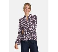 Schlupfbluse LIEBLINGSSTÜCK "RachiL", Damen, Gr. 42, anthrazit gemustert, Web, Obermaterial: 100% Viskose, gemustert, mehrfarbig, Po-bedeckend, hoch geschlossener Ausschnitt, elastischer Bund, Blusen