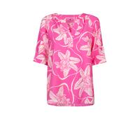 Schlupfbluse LIEBLINGSSTÜCK "RosulaL", Damen, Gr. 46, pink, Web, Obermaterial: 80% Viskose, 15% Polyamid, 5% sonstige Fasern, gemustert, mehrfarbig, Basic, V-Ausschnitt, Raglanärmel Manschette, Blusen